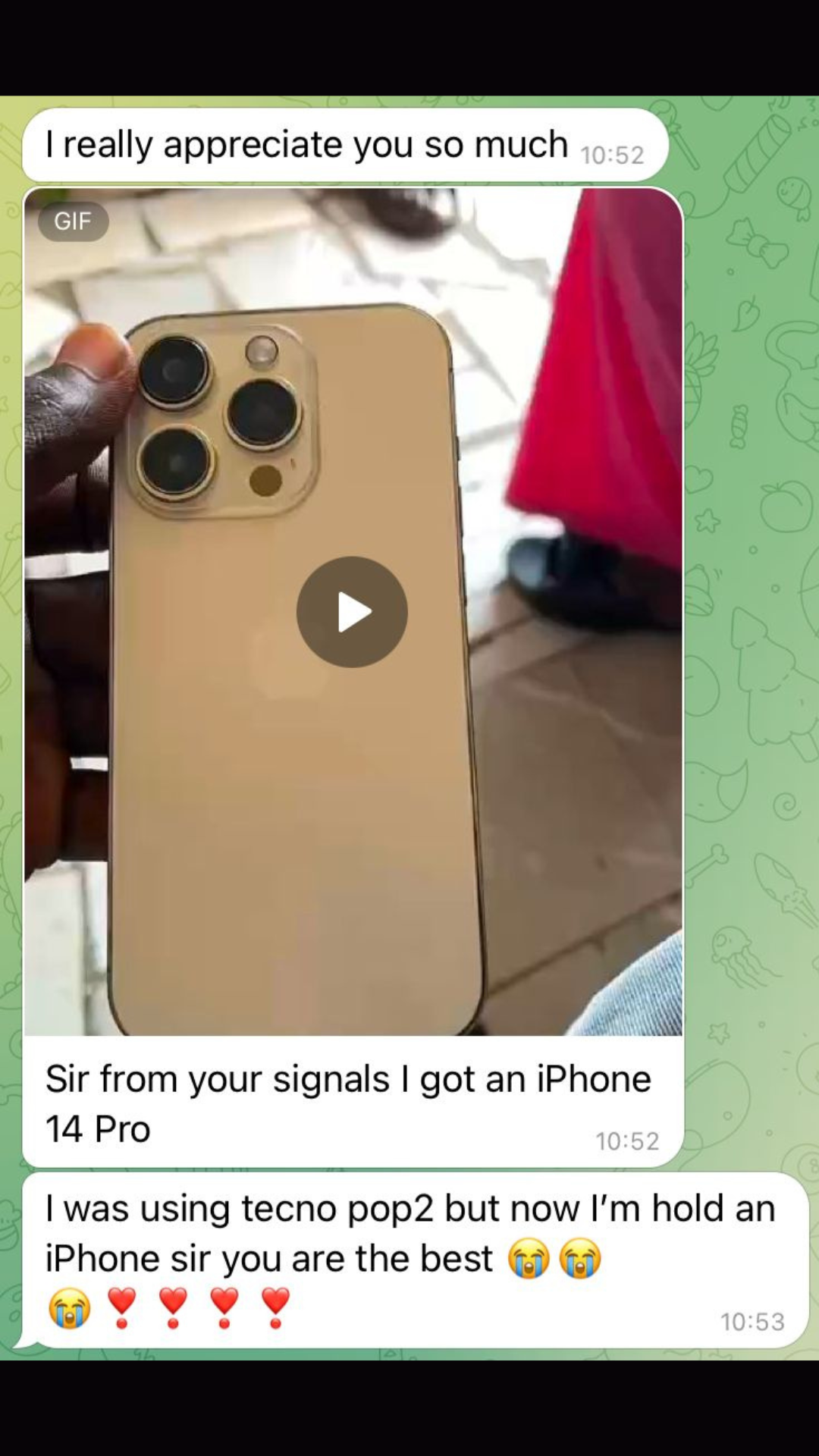 Real trading profits shared by member